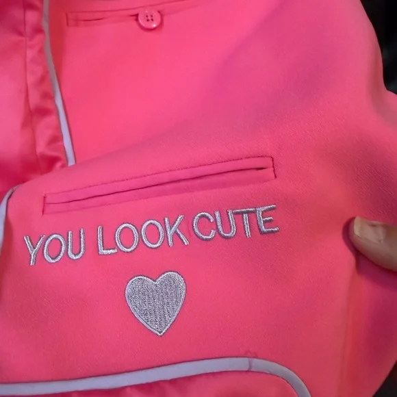 Alice + Olivia NWT Denny Notch Collar Boyfriend Blazer In Wild Pink Ret. $495 - Picture 7 of 10